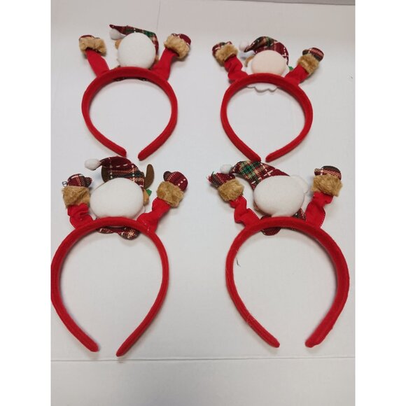 Christmas Headband Felt Santa Reindeer Snowman Bear NEW - Picture 2 of 6